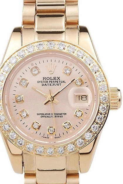 Aaa replica watch Gold Steel Datejust Yellow 98076 Plated Rolex Stainless Diamond 18k Plated 0817